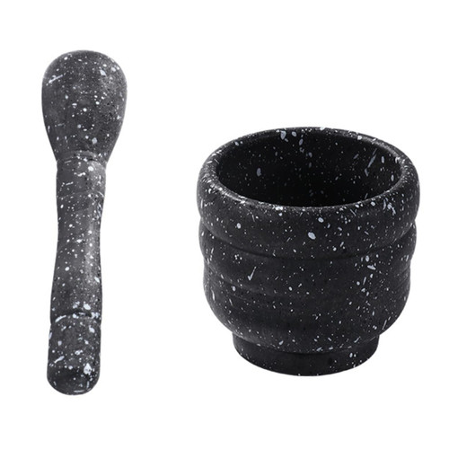 HOMSFOU 1 Set Garlic Masher Pestle Bowl Mixing Grinding Bowl Grind Bowl Pestle and Mortar Bowl Kitchen Crusher Manual Mashing Bowl Garlic Grinding Tool Mincer Ceramics Baby Pp Small Tools