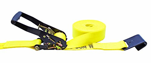 Multiprens 6822-30 Yellow Ergonomic Ratchet Strap 2" x30' with #210 Flat Hook-30ft