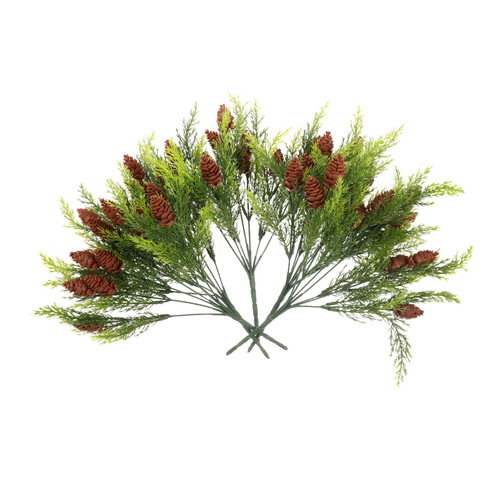 GRIRIW 5pcs Imitation Plants Artificial Pine Tree Twigs Simulated Pine Branches Christmas Simulation Artificial Greenery Stems Pine Needle Decor Christmas Tree Plastic Pine Leaves