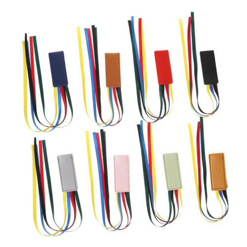 STOBOK 8pcs Leather Ribbon Bookmark Sticky Notes Labels Bookmarks Page Markers Book Marker Book Pages Book Page Mark Reusable Ribbon Book Mark Book Marks Delicate Bible Student
