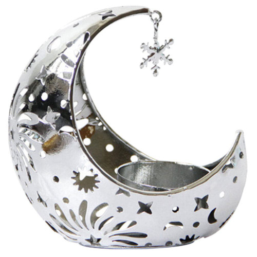 FOMIYES Moon Candle Stand Votive Candlestick Stand Eid Mubarak Decoration Islamic Candle Holder Moon Pillar Candle Stand Eid Mubarak Lantern Vintage Lantern Metal Wrought Iron Decorations