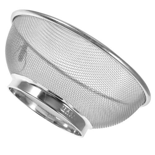 Happyyami Drain Basin Draining Basket Kitchen Colander Basket Mesh Colander Fruit Washing Basket Fine Mesh Basket Rice Washing Sieve Vegetable Wash Bowl Stainless Steel Strainer Sink