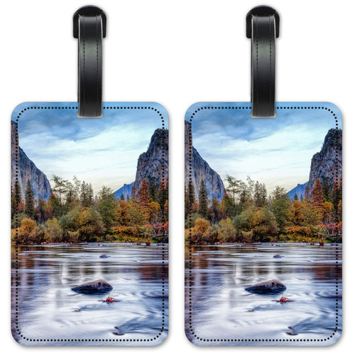 River Between Mountains - Luggage ID Tags - Suitcase Identification Cards - Set of 2