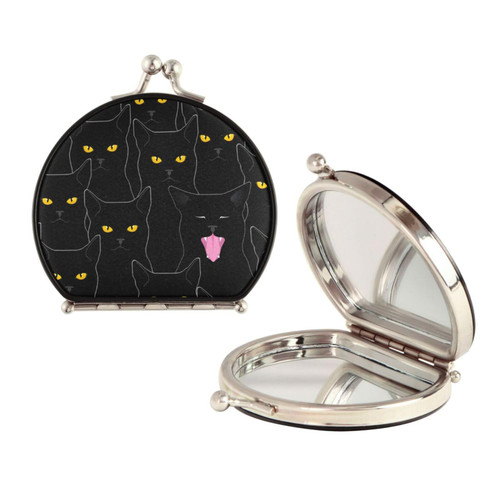Sletend Makeup Mirror Black Cats Compact Mirror for Women,Mini Pocket Travel Makeup Mirror,Pretty Portable Folding Small Pocket Mirror for Handbag,Purse,Double Sided Handheld Magnifying Mirror Sletend Makeup Mirror Black Cats Compact Mirror for Women,Mini Pocket Travel Makeup Mirror,Pretty Portable Folding Small Pocket Mirror for Handbag,Purse,Double Sided Handheld Magnifying Mirror