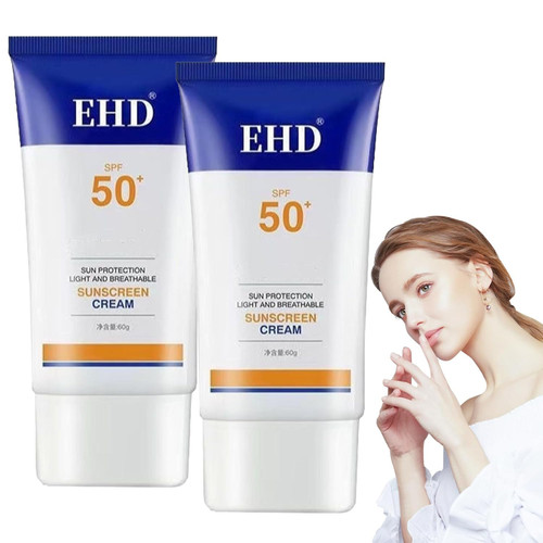 2PC EHD Sunscreen, 1.69oz EHD Sunscreen 50+ PA+, Ehd Bloqueador Solar,EHD Face Sunscreen Moisturizer with SPF 50,Travel Size Sunscreen,Daily UV Defense Sunscreen Help Hydrate Skin & Decrease Wrinkles