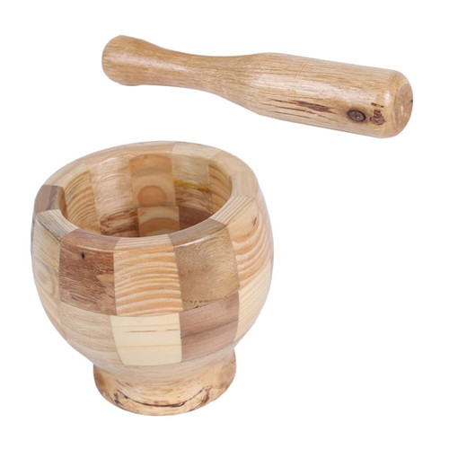 Levemolo 1 Set Garlic Mortar Pounder Mincer Tool Ceramics Tools Household Tools Garlic Masher Wooden Wood Grinding Bowl Set Garlic Pounder Mortar Garlic Grinder Pestle Set Mortar Pestle Kit