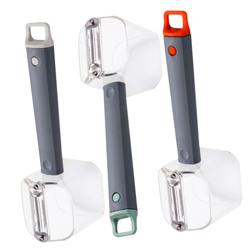 Mikinona 3pcs Fruit and Vegetable Peeler Stainless Spatula Peelers for Kitchen Lemon Peeler Portable Potato Peeler Fruit Peeler Safety Peelers Pp Melons To Rotate Skin-peeler
