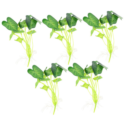 IMIKEYA 5 Simulated Small Leaves Fake Grass Artificial Fake Greenery Artificial Leaves Stem Green Leaves Stems Artificial Leaves Decors Green Leaves Artificial Crafts Household Silk Cloth