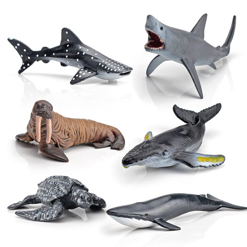 Ocean Animal Figure Toys Playsets 6 PCS Mini Blue Whale Grey Whale Leatherback Turtle Whale Shark Walrus Shark Model Toy Desktop Decoration Collection Party Favors Toys for Boys Girls Kids Ocean Animal Figure Toys Playsets 6 PCS Mini Blue Whale Grey Whale Leatherback Turtle Whale Shark Walrus Shark Model Toy Desktop Decoration Collection Party Favors Toys for Boys Girls Kids