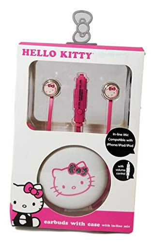 Sakar (TM) Hello Kitty (TM) 12309-TRU Earbuds with in-Line Mic (0790813)