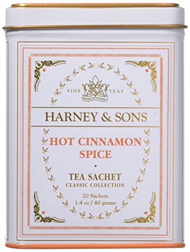 Harney & Sons Classic Hot Cinnamon Spice Tea, 20 Tea Sachets (Pack of 4)