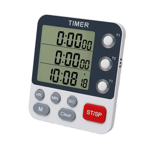CATSELURRY Kitchen Timer Digital Kitchen Timers Cooking Timer 3 Channels Count UP Down Timer for w/Loud Alarm Classroom Bathroom
