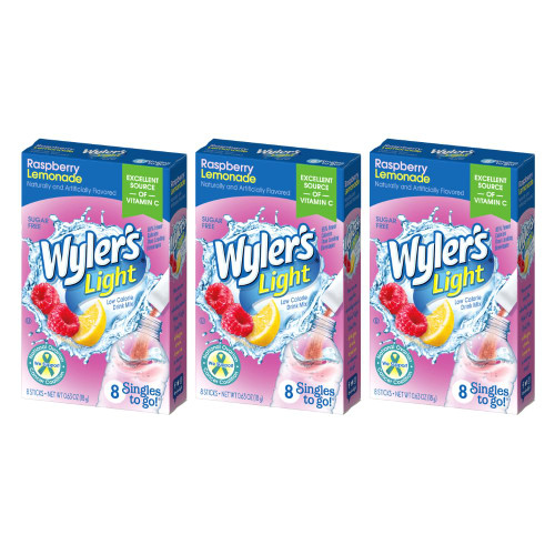 Wyler's Light Singles To Go Powder Packets, Water Drink Mix, Raspberry Lemonade, 24 Single Servings (Pack of 3) Wyler's Light Singles To Go Powder Packets, Water Drink Mix, Raspberry Lemonade, 24 Single Servings (Pack of 3)