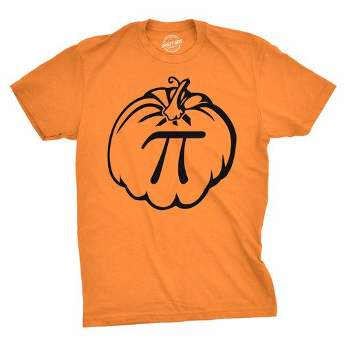 Pumpkin Pi Tshirt Funny Math Shirt Pie Tee Thanksgiving Fall Autumn Tshirt Mens Funny T Shirts Halloween T Shirt for Men Funny Thanksgiving T Shirt Novelty Orange S