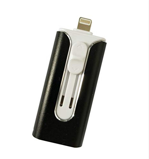 ERKXD 64GB USB Flash Drive 128GB Storage Memory U Disk USB 3.0 Pendrive Compatible for iPhone/iPad/PC/Android/iOS/Mac (64GB Black)