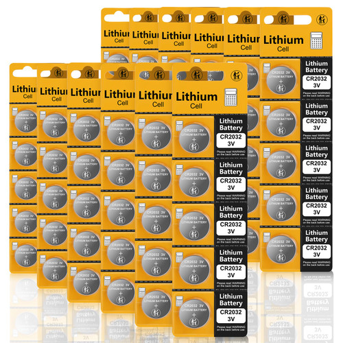 Fitinoch 60 Pack 3 Volt CR2032 Lithium Batteries, 3v Button Cell Coin 2032 DL2032 ECR2032 Battery for Airtag, Car Remote Key