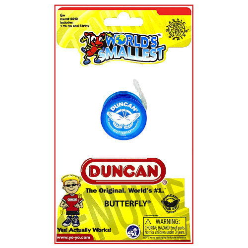 Worlds Smallest Duncan Blue Butterfly Yo Yo 1.5"