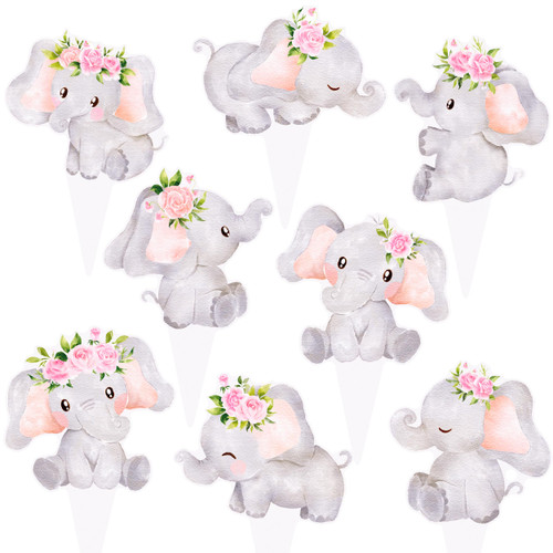 48pcs Pink Elephant Cupcake Toppers Double Sided Elephant Cupcake Decorations Elephant Baby Shower Decorations for for Girl Elephant Theme Gender Reveal Baby Shower Birthday Party Supplies 48pcs Pink Elephant Cupcake Toppers Double Sided Elephant Cupcake Decorations Elephant Baby Shower Decorations for for Girl Elephant Theme Gender Reveal Baby Shower Birthday Party Supplies