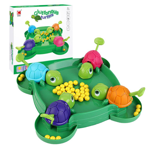 ALINUOYQ Hungry Turtle Game Family Board Game Parent-Child Interactive Educational Toys, Turtle Eating Board Game Multiplayer Competitive Race Toy for 2 to 4 Players