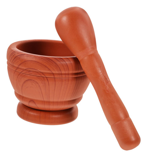 FUNOMOCYA 1 Set Garlic Masher Grinding Bowl for Kitchen Spices Grinding Bowl Garlic Pestle Crush Pot for Kitchen Pestle and Mortar Spice Pestle Garlic Jar Plastic Boxed