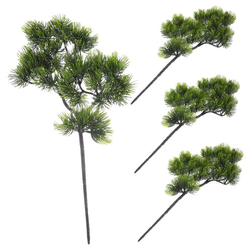 PRETYZOOM 4pcs Fake Branch False Pine Branch Plant Pine Leaves Leaves Pine Needles Fake Pine Picks Christmas Artificial Artificial Leaves Ornament Pine Branch Simulated Pine Branches
