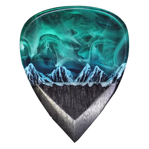 Northern Lights resin epoxy guitar pick pendant, Northern Lights pick necklace pendant, unique picks for guitar lovers, special gifts for men and women guitar lovers. (Pick) Northern Lights resin epoxy guitar pick pendant, Northern Lights pick necklace pendant, unique picks for guitar lovers, special gifts for men and women guitar lovers. (Pick)