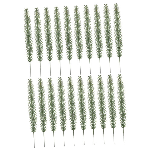 Ciieeo 20pcs Artificial Pine Needles Fake Leaves Pine Needles for Garland Artificial Garland Pick DIY Pine Needles Simulation Pine Leaves Plastic Christmas Tree Pine Branch