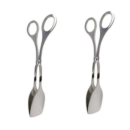 PRETYZOOM 2pcs Heavy Duty Bbq Tongs Barbecue Tongs Appetizer Tongs Tong Utensil Tongs for Serving Food Metal Bbq Tongs Kitchen Tong Bread Clip Food Clip Ice Tongs Stainless Steel Salad Tongs