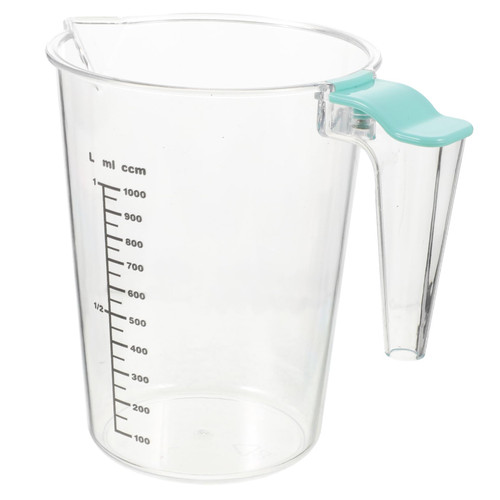 GOOHOCHY Measuring Cup Pitcher with Lid 1 Gallon Measuring Jug Plastic Mixing Pitcher Plastic Pitcher Espresso Clear Coffee Mugs Measuring Beaker Measuring Spoon Pc With Scale