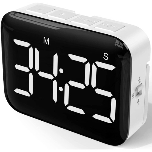 Petersty Digital Kitchen Timer - Magnetic Countdown Count Up Timer with LED Display Loud Volume for Cooking and