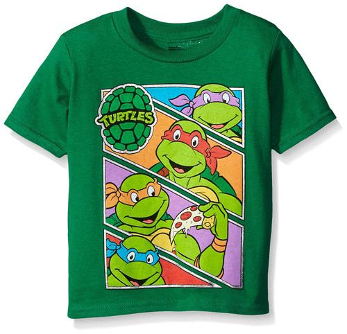 Teenage Mutant Ninja Turtles Little Boys' Toddler Group T-Shirt, Kelly Green TMNT, 3T