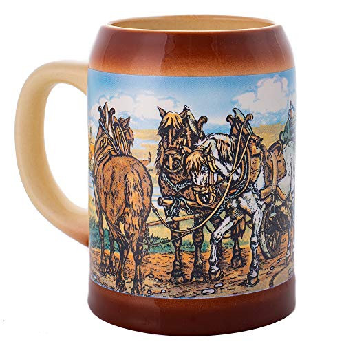 Bavarian Germany Glossy Natural Brown 16 ounce Stoneware Ceramic Coffee Mug