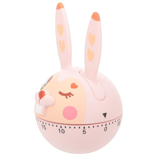 Children's Timer Learning Timer Bunny Kitchen Timer Timers for Kids Countdown Reminder Kitchen Baking Timer Mechanic Tools Cute Kitchen Timer Clock Student Mechanical Plastic