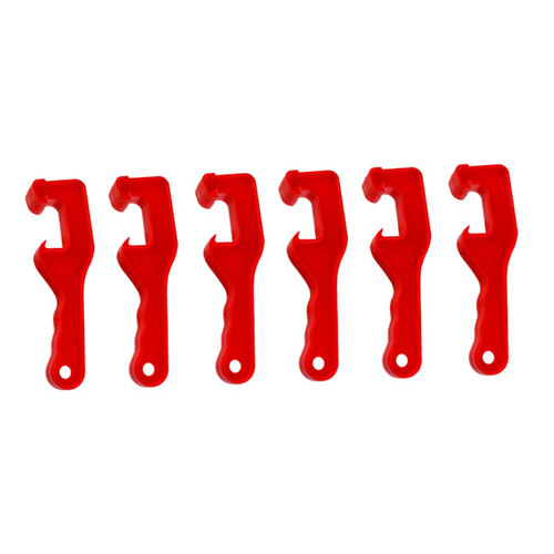 Zerodeko 6 Pcs Open Lid Wrench Pail Lid Opener Pickle Bucket Opener Bucket Lid Open Barrel Paint Bottle Opener Paint Can Lid Remover Paint Can Lid Opener Dipper Universal Tool Plastic Red