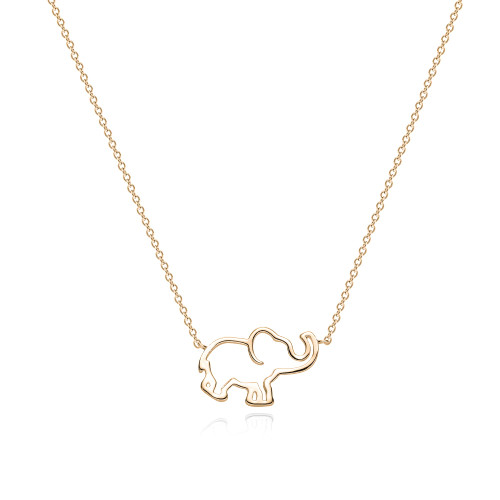 Dremmy Studios Elephant Pendant Necklace, Dainty 14K Gold Filled Hollow Animal Good Luck Lucky Elephant Necklace Jewelry Gift For Women Girls Dremmy Studios Elephant Pendant Necklace, Dainty 14K Gold Filled Hollow Animal Good Luck Lucky Elephant Necklace Jewelry Gift For Women Girls