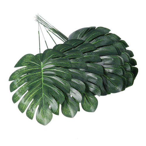 Abaodam 20 Pcs Home Decor Artificial Tropical Leaves Artificial Leaf Fake Brazil Leaves Artificial Monstera Leaf Simulation Leaves Tropical Leaves Decoration Monstera Leaves Household