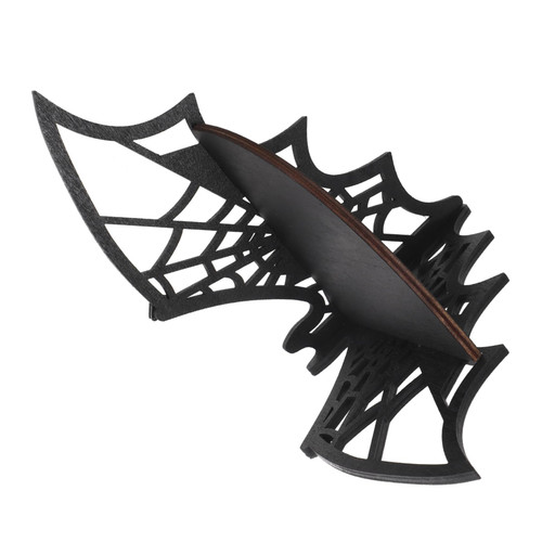 IMIKEYA Spider Web Storage Rack Storage Shelves Corner Shelf Wood Shelves Display Shelves Display Shelf Rustic Style Wall Shelf Corner Wall Shelves Decorative Frame Hollow Out Wooden