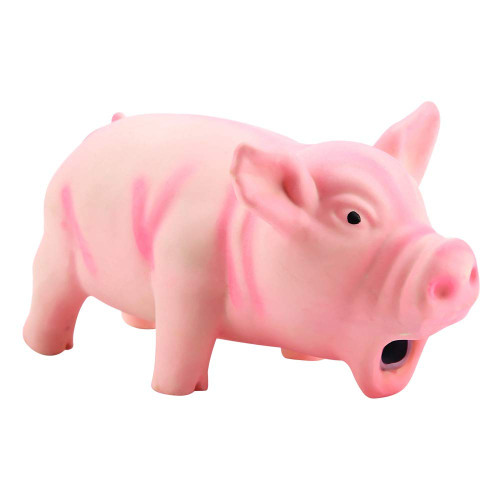 AYNEFY Latex Pig Pet Chew Toys,Cute Grunting Sound Rubber Puppy Chew Toy Interactive Teeth Grinding Toys Squeaky Dog Toys Puppy Molar Toy Dog Sounding Toy (Pink)