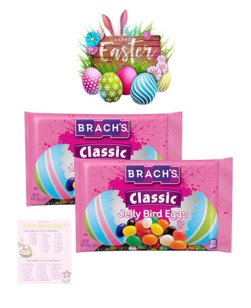 Easter Jelly Beans | Jelly Bird Eggs Candy; (Pack of 2, Classic)