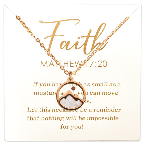FYXOTI Inspirational Gifts for Women Mustard Seed Necklace,Christian Gifts Faith Necklace for Women Mustard Seed Jewelry for Her,Rose Gold FYXOTI Inspirational Gifts for Women Mustard Seed Necklace,Christian Gifts Faith Necklace for Women Mustard Seed Jewelry for Her,Rose Gold