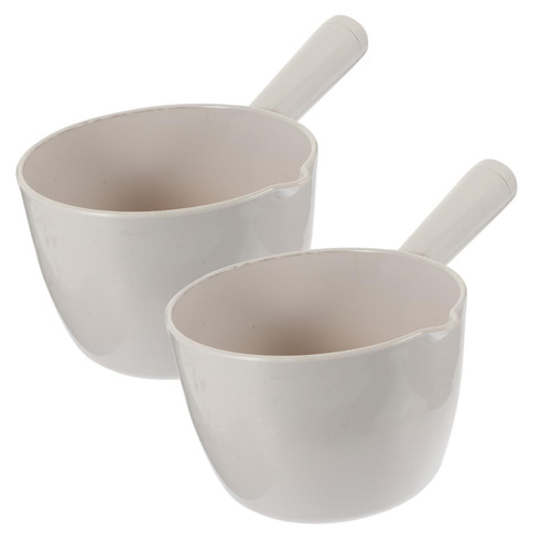 LABRIMP Bath Cup 2pcs Plastic Water Spoon Ladle Spoon Kids Spoons Water Ladle Kitchen Ladles Small Ladle with Handle Plastic Gravy Ladle Shampoo Bath Spoon Baby Pp Japan Multifunction