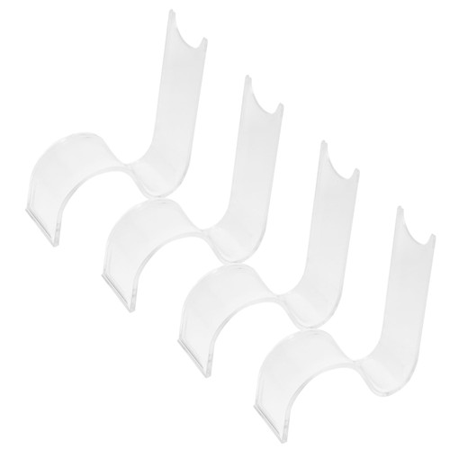 GLEAVI 4pcs S-type Shoe Bracket Shoe Shelf Display Shelves Display Shelf High-heeled Shoes Holder Shoes Shelf Shoe Risers Shoes Rack Shoe Display Rack High Heels Storage Rack Acrylic