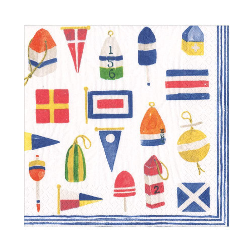 Caspari Nantucket Luncheon Napkins - 20 Per Package