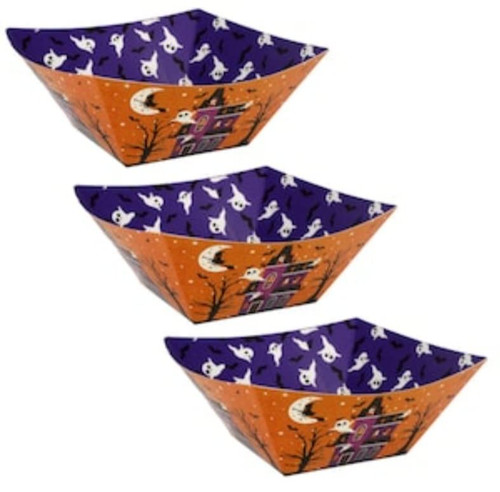 Greenbrier International Halloween Square Paper Serving Bowl