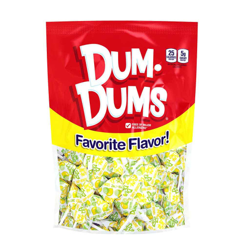 Dum Dums Lollipops Lemon Lime Flavor 1-50 Ct Bag