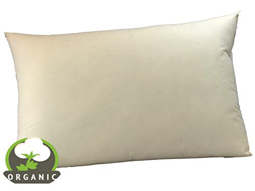 MoonRest - Organic Queen Pillow, Natural Fabric - Hypoallergenic Down-Like Fill - Queen Pillow - 20 X 30