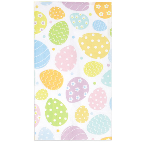 Gift Boutique 100 Count Easter Eggs Guest Napkins Decorative Hand Towels Disposable Paper Holiday Pastel Egg Napkins Dots & Flowers Design for Spring Toilet Bathroom Powder Room Wedding Party Towel