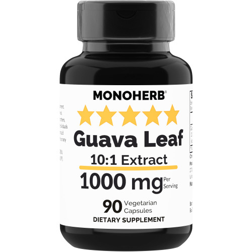 MONOHERB Guava Leaf Extract 1000 mg - 90 Vegetarian Capsules