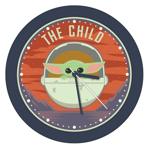 Bioworld Star Wars The Mandalorian The Child Baby Yoda 9" Plastic Wall Clock