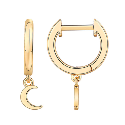 PAVOI 14K Yellow Gold Plated 925 Sterling Silver Post Huggie With Dangle | Small Gold Hinged Hoop Earrings For Women | Trendy Star Dangle Hoop Earrings | Huggie Earrings PAVOI 14K Yellow Gold Plated 925 Sterling Silver Post Huggie With Dangle | Small Gold Hinged Hoop Earrings For Women | Trendy Star Dangle Hoop Earrings | Huggie Earrings